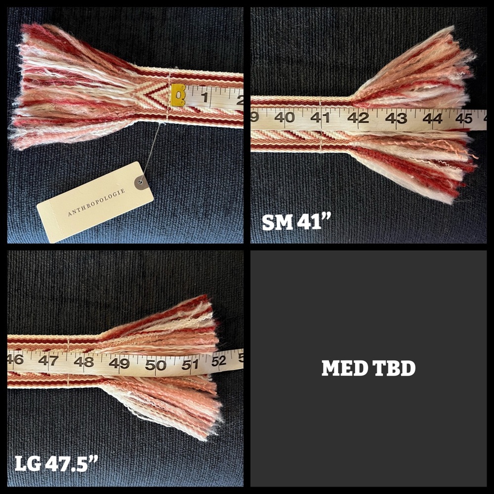 Anthropologie Woven Fringe Bohemian Tie Belt - Picture 4 of 7